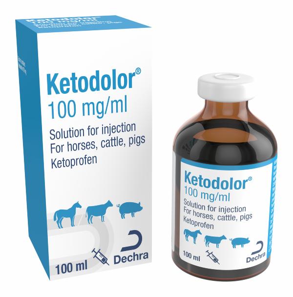 Ketodolor 100 mg/ml solution for injection for horses, cattle, pigs