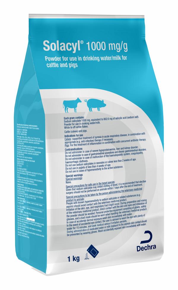 1000 mg/g, powder for oral solution for cattle and pigs.
